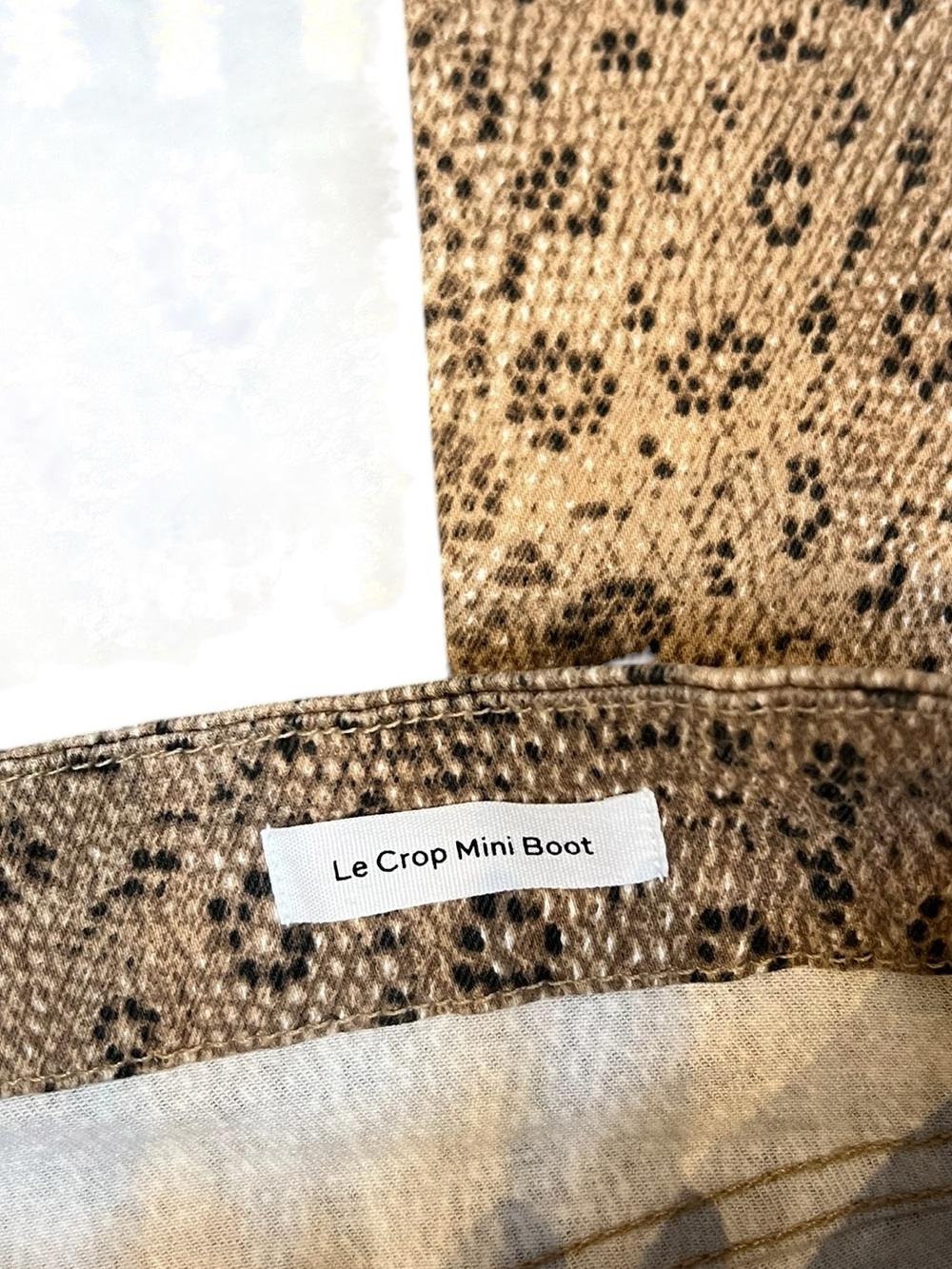 Frame “Le Crop Mini Boot” Python Print Denim Pant - Picture 5 of 12